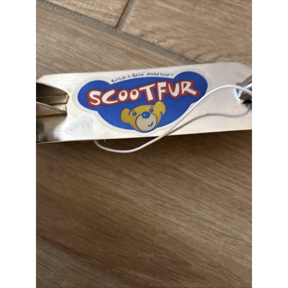 Build A Bear Workshop ScootFur Metal Kick Scooter Blue Silver Bear Accessory - Picture 2 of 5